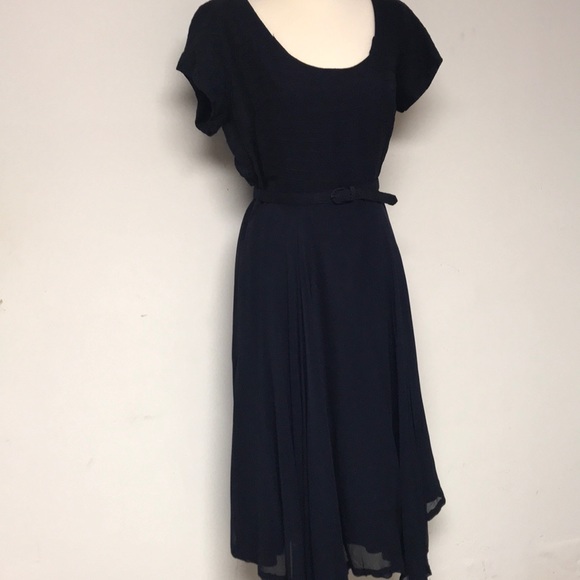 Vintage Dresses & Skirts - Vintage 1950s Navy Party Dress